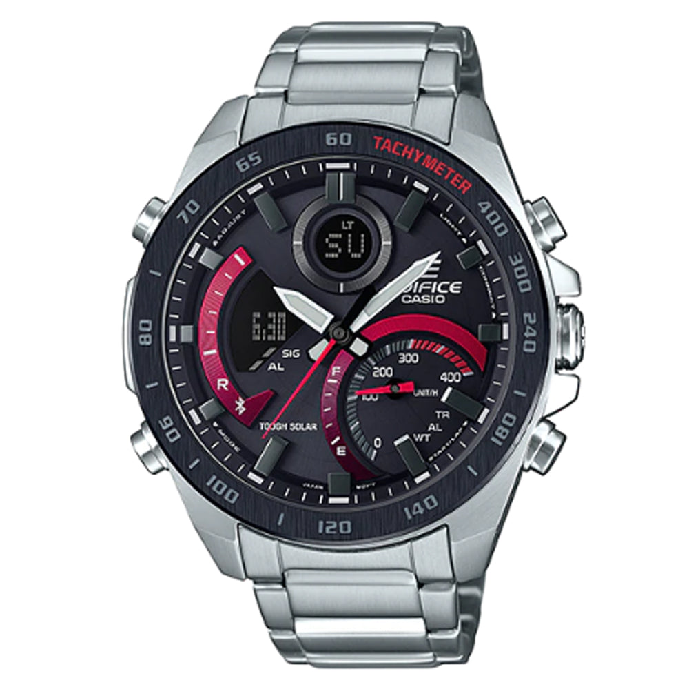Reloj Edifice casual correa de acero inoxidable ECB-900DB-1A