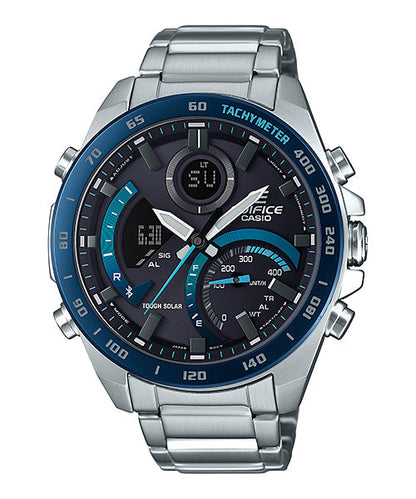 Reloj Edifice casual correa de acero inoxidable ECB-900DB-1B