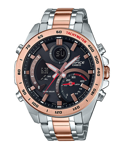 Reloj Edifice casual correa de acero inoxidable ECB-900DC-1A