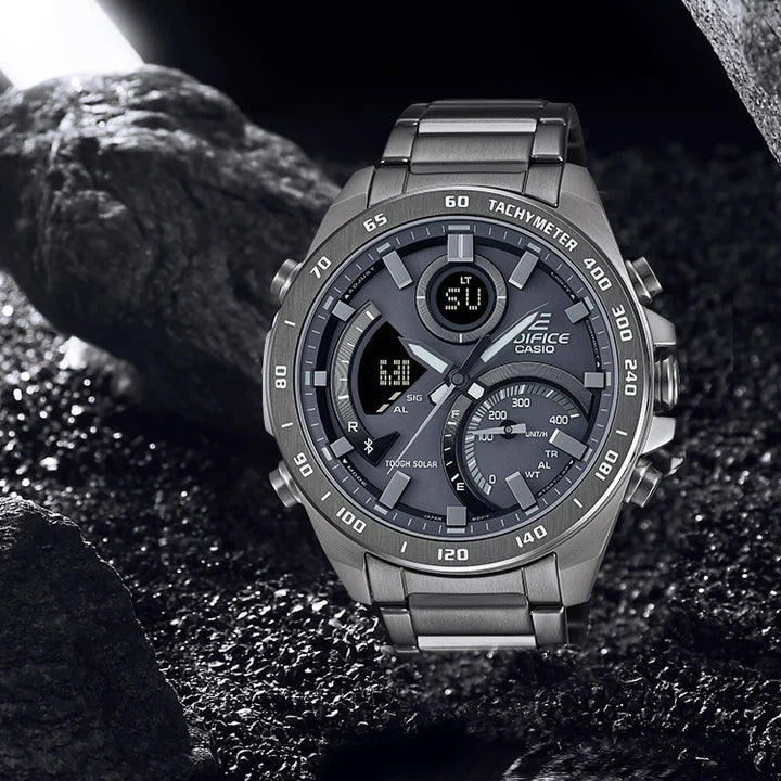 Reloj Edifice casual correa de acero inoxidable ECB-900MDC-1A