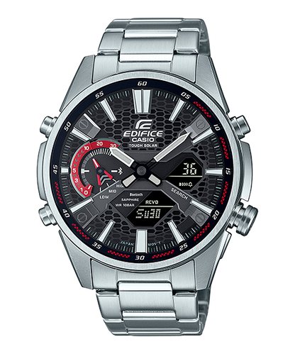 Reloj Edifice casual correa de acero inoxidable ECB-S100D-1A