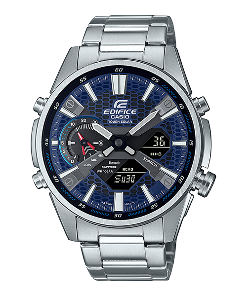 Reloj Edifice casual correa de acero inoxidable ECB-S100D-2A