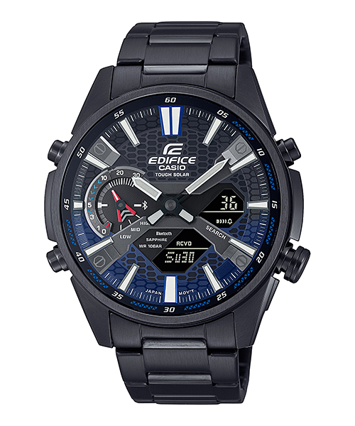 Reloj Edifice casual correa de acero inoxidable ECB-S100DC-2A