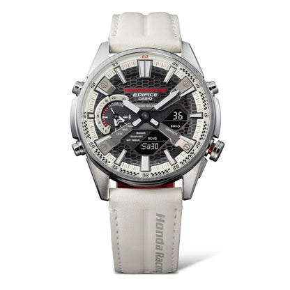 Reloj Edifice casual correa cuero ECB-S100HR-1A