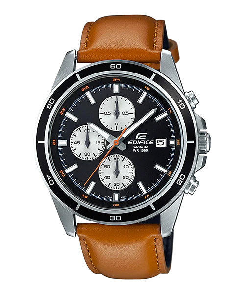 Reloj Edifice casual correa de cuero EFR-526L-1BV