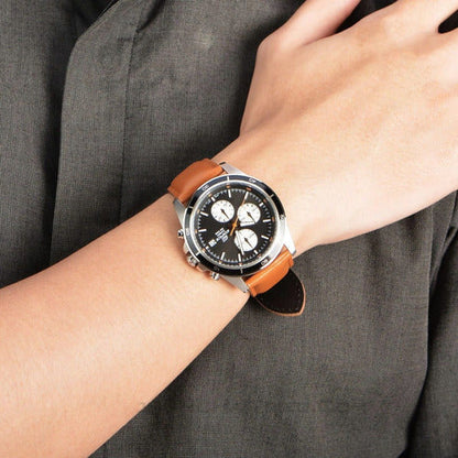 Reloj Edifice casual correa de cuero EFR-526L-1BV