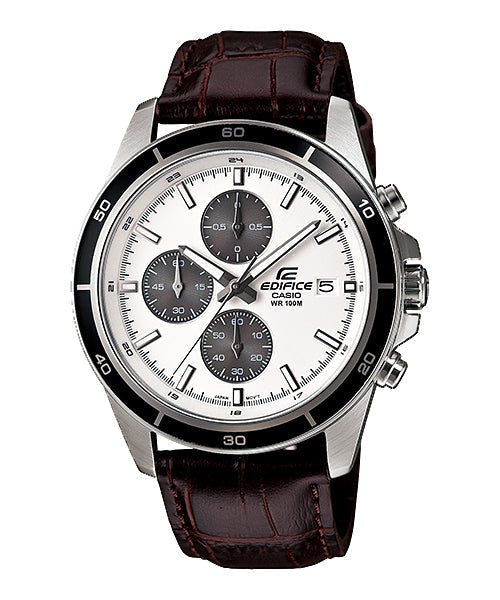 Reloj Edifice casual correa de cuero EFR-526L-7AV