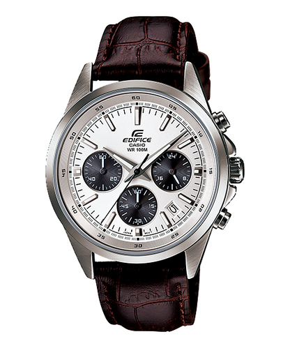 Reloj Edifice casual correa de cuero EFR-527L-7AV