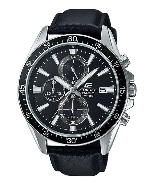 Reloj Edifice casual correa de cuero EFR-546L-1AV