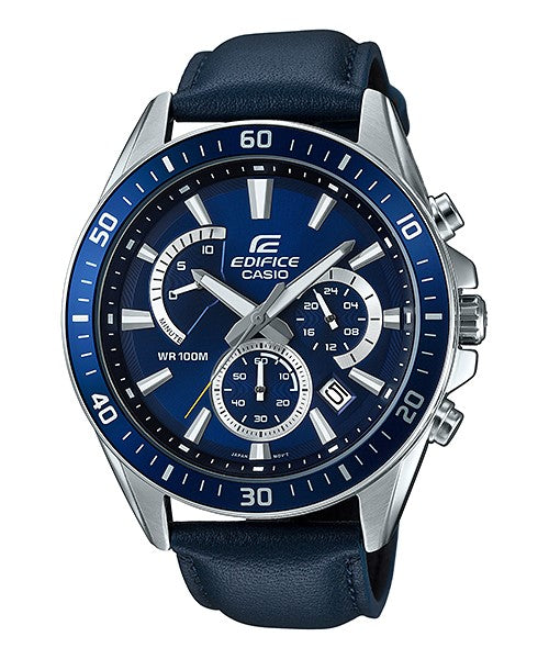 Reloj Edifice casual correa de cuero EFR-552L-2AV