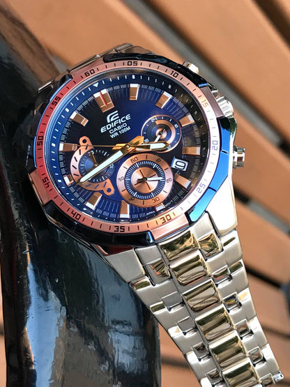 Reloj Edifice casual correa de acero inoxidable EFR-554D-2AV