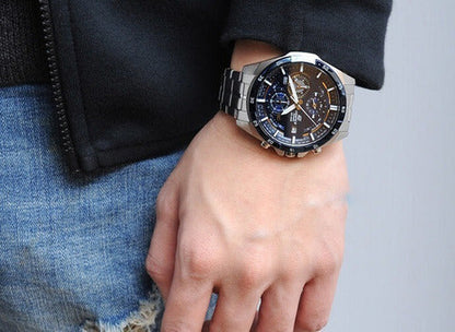 Reloj Edifice casual correa de acero inoxidable EFR-556DB-2AV