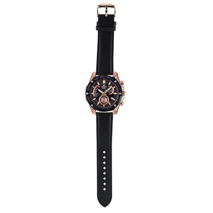 Reloj Edifice casual correa de cuero EFR-559BGL-1AV