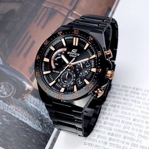 Reloj Edifice casual correa de acero inoxidable EFR-563DC-1AV