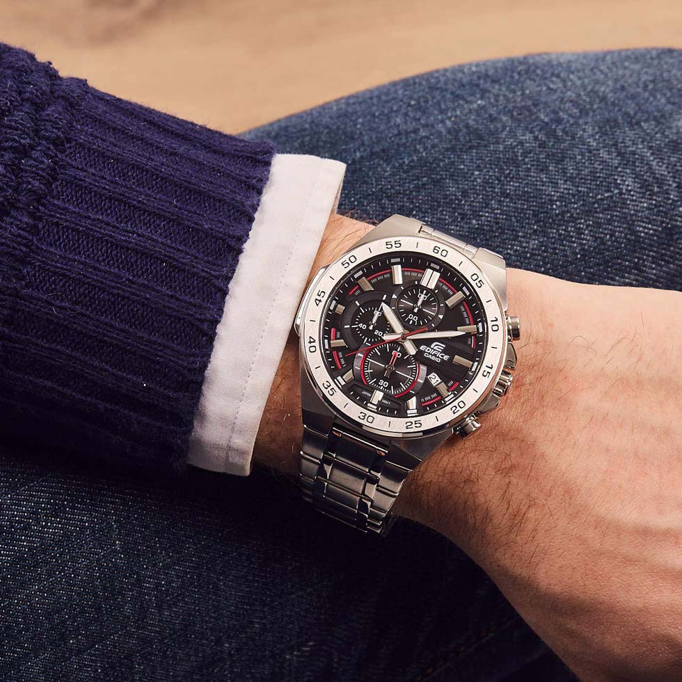 Reloj Edifice casual correa de acero inoxidable EFR-564D-1AV