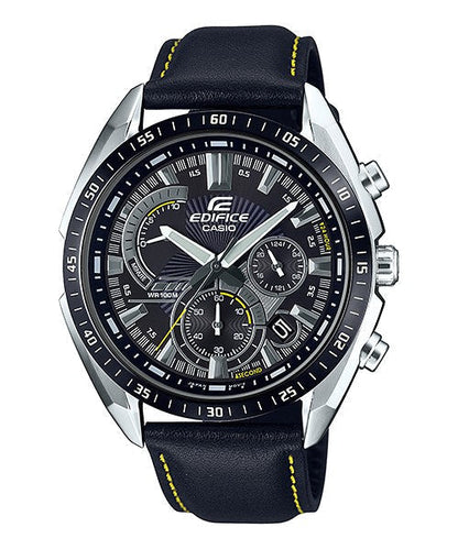 Reloj Edifice casual correa de cuero EFR-570BL-1AV
