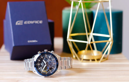 Reloj Edifice casual correa de acero inoxidable EFR-570DB-1BV