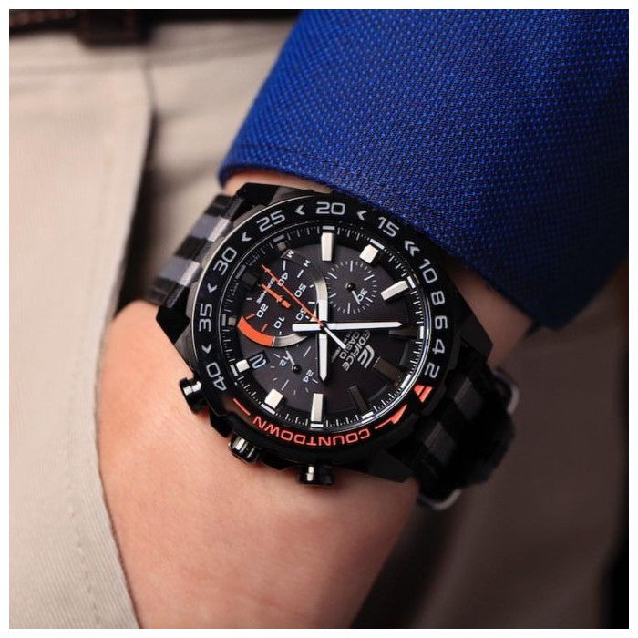 Reloj Edifice casual correa de nylon EFS-S550BL-1AV