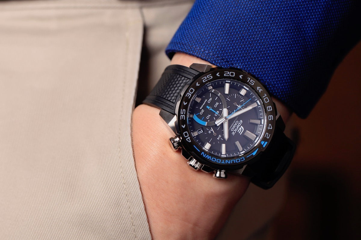 Reloj Edifice casual correa de resina EFS-S550PB-1AV