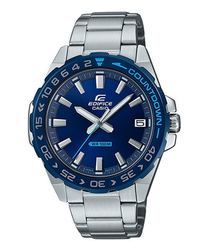 Reloj Edifice casual correa de acero inoxidable EFV-120DB-2AV