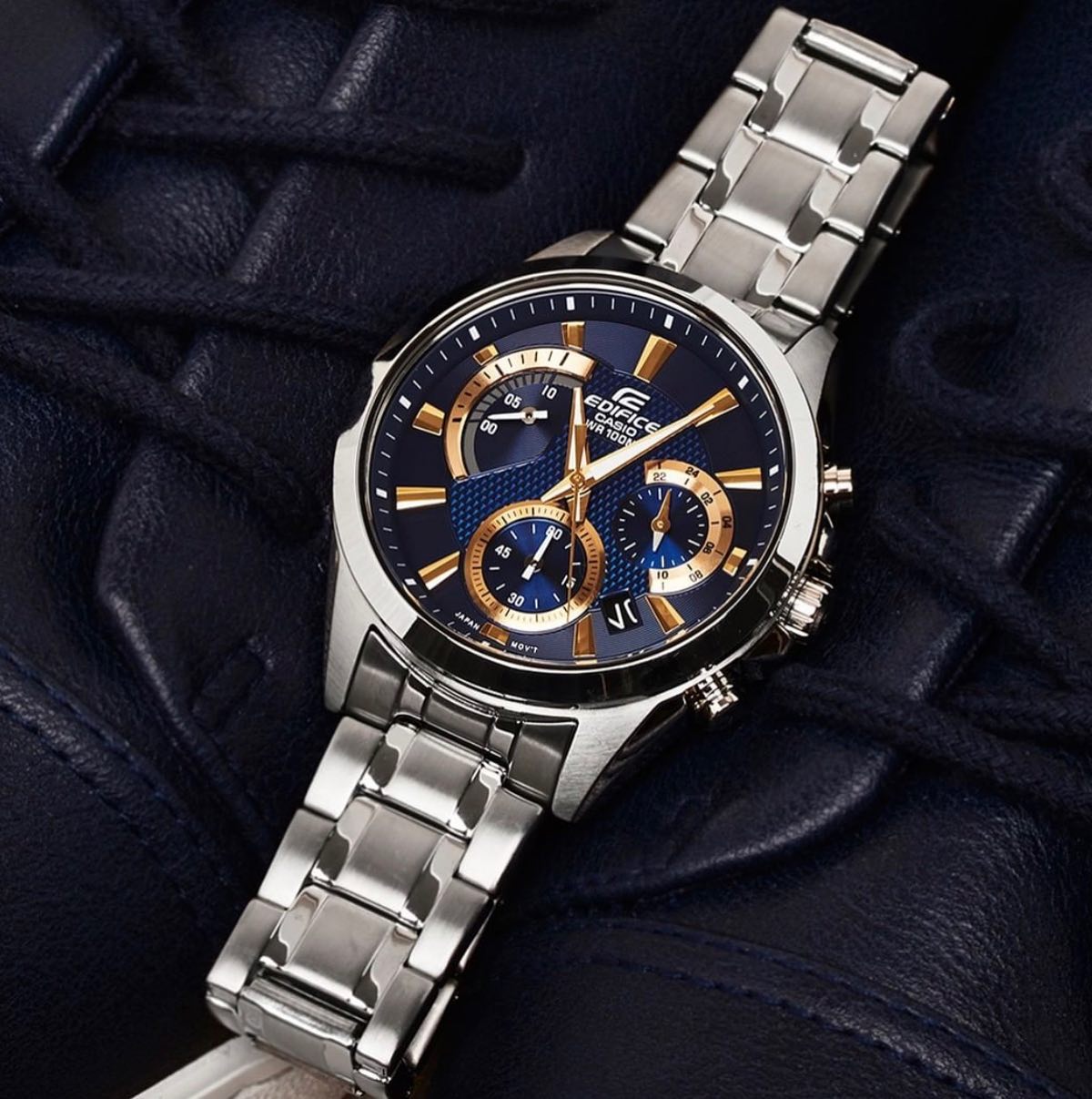 Reloj Edifice casual correa de acero inoxidable EFV-580D-2AV