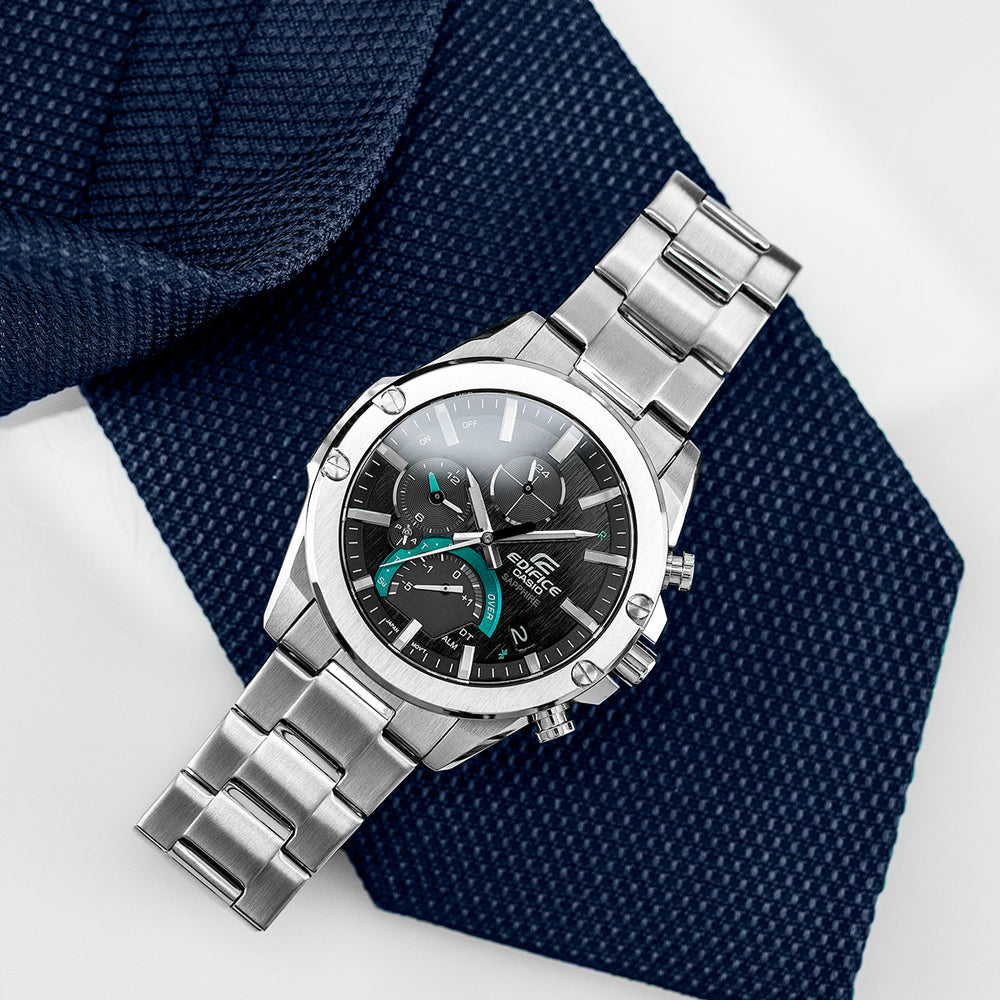 Reloj Edifice casual correa de acero inoxidable EQB-1000D-1A