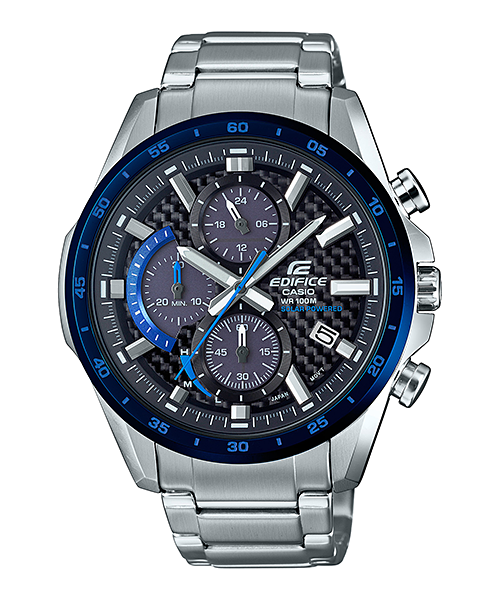 Reloj Edifice casual correa de acero inoxidable EQS-900DB-2AV