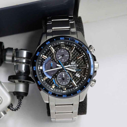 Reloj Edifice casual correa de acero inoxidable EQS-900DB-2AV