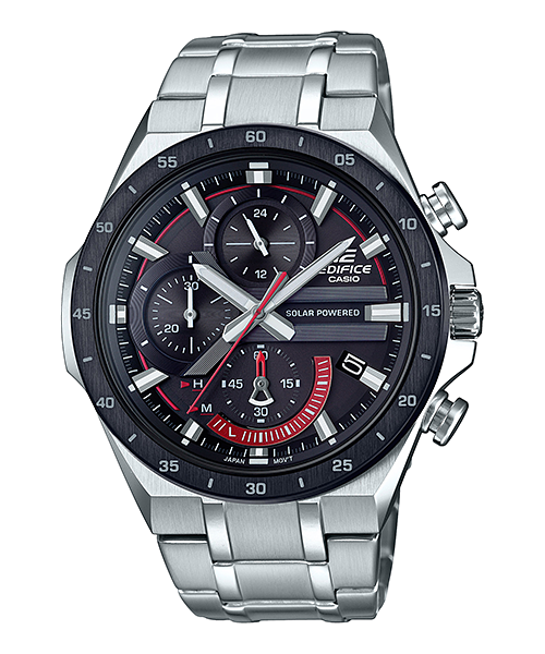 Reloj Edifice casual correa de acero inoxidable EQS-920DB-1AV