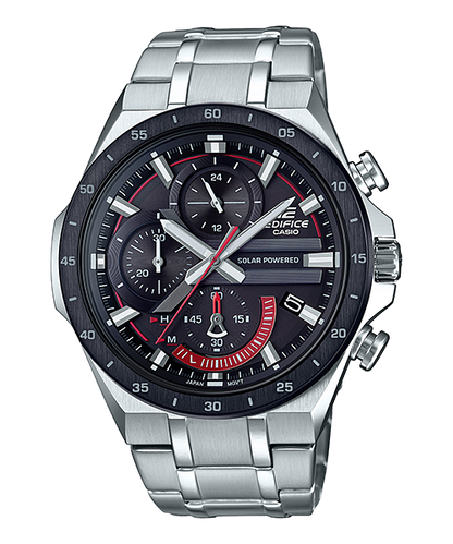 Reloj Edifice casual correa de acero inoxidable EQS-920DB-1AV
