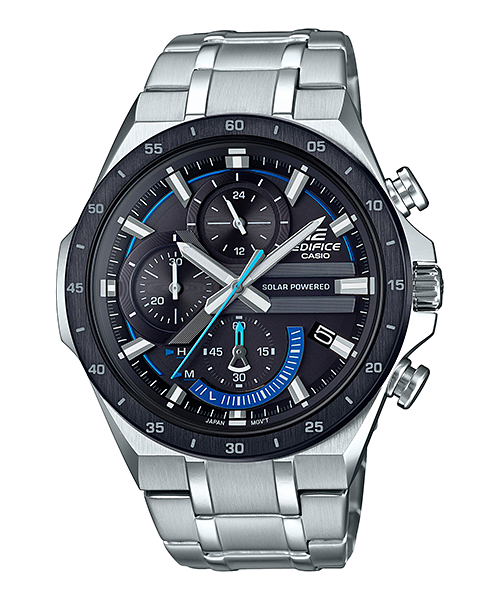 Reloj Edifice casual correa de acero inoxidable EQS-920DB-1BV