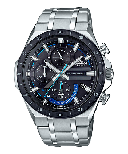 Reloj Edifice casual correa de acero inoxidable EQS-920DB-1BV