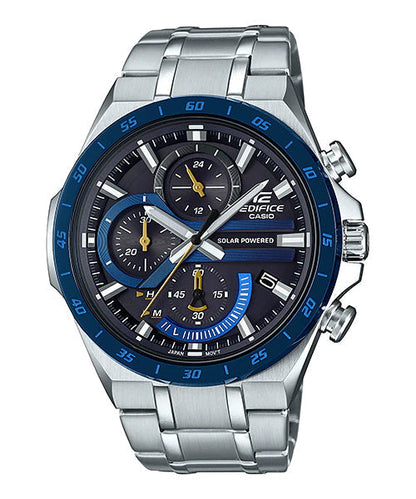 Reloj Edifice casual correa de acero inoxidable EQS-920DB-2AV
