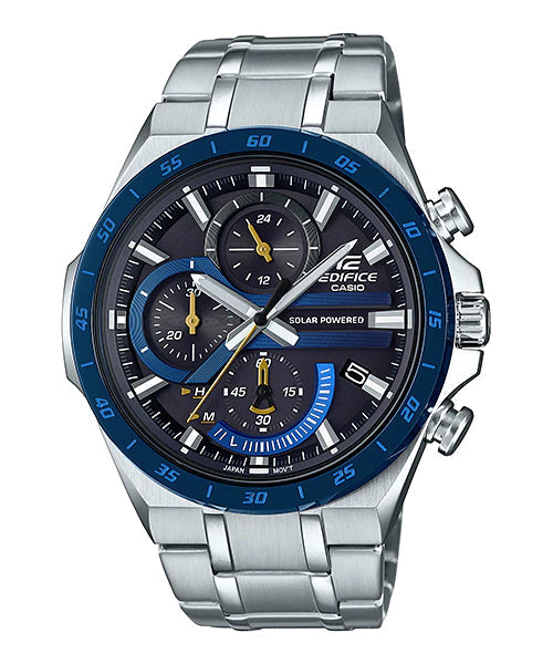 Reloj Edifice casual correa de acero inoxidable EQS-920DB-2AV