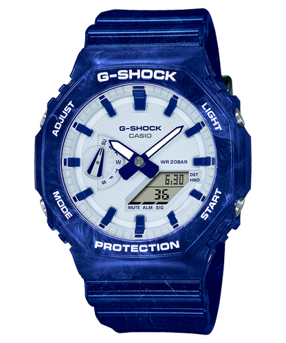 Reloj G-Shock deportivo correa de resina GA-2100BWP-2A