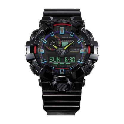 Reloj G-Shock edición Virtual Rainbow deportivo correa de resina GA-700RGB-1A