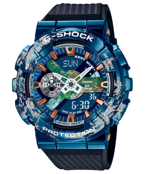 Edición Especial del planeta Tierra G-SHOCK Héroes correa de resina GM-110EARTH-1A