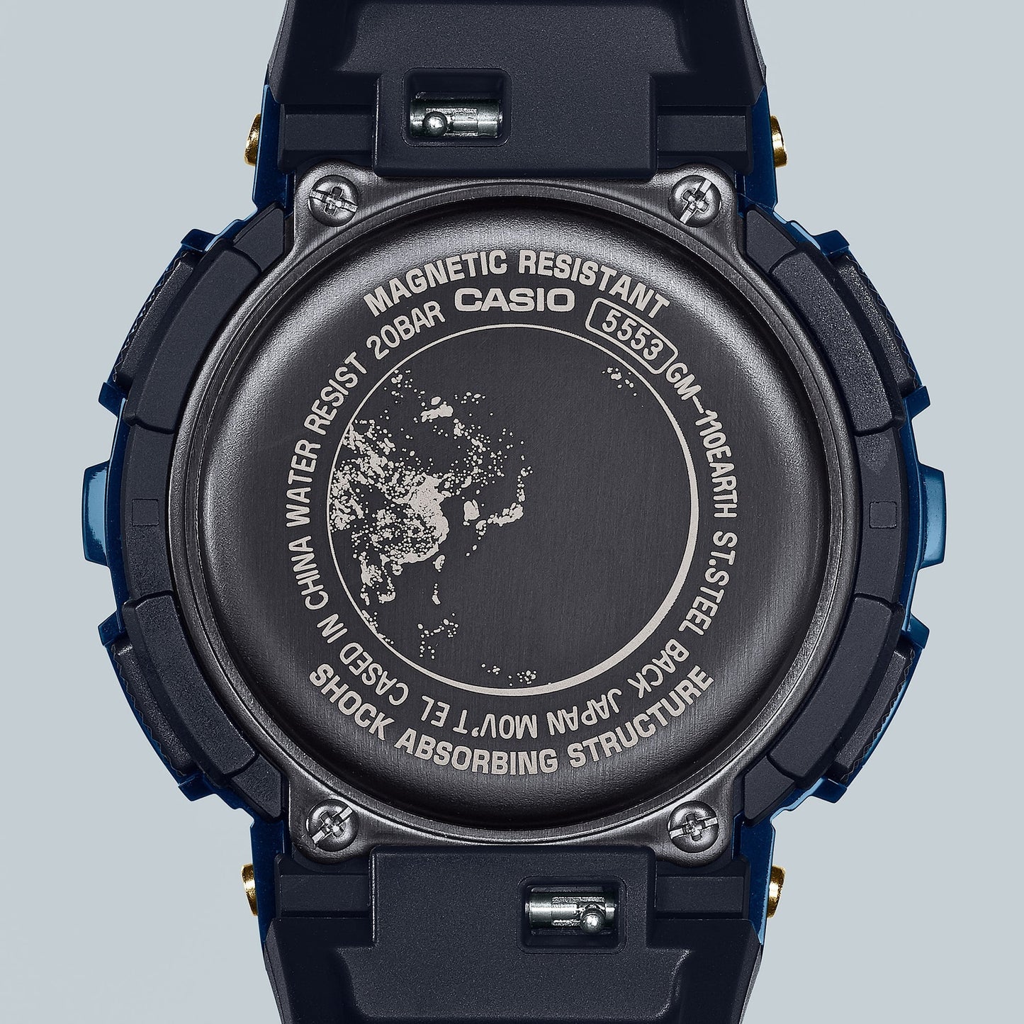 Edición Especial del planeta Tierra G-SHOCK Héroes correa de resina GM-110EARTH-1A