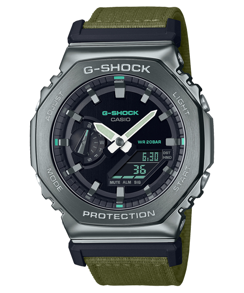 Reloj G-Shock edición Utility Metal deportivo correa de tela GM-2100CB-3A