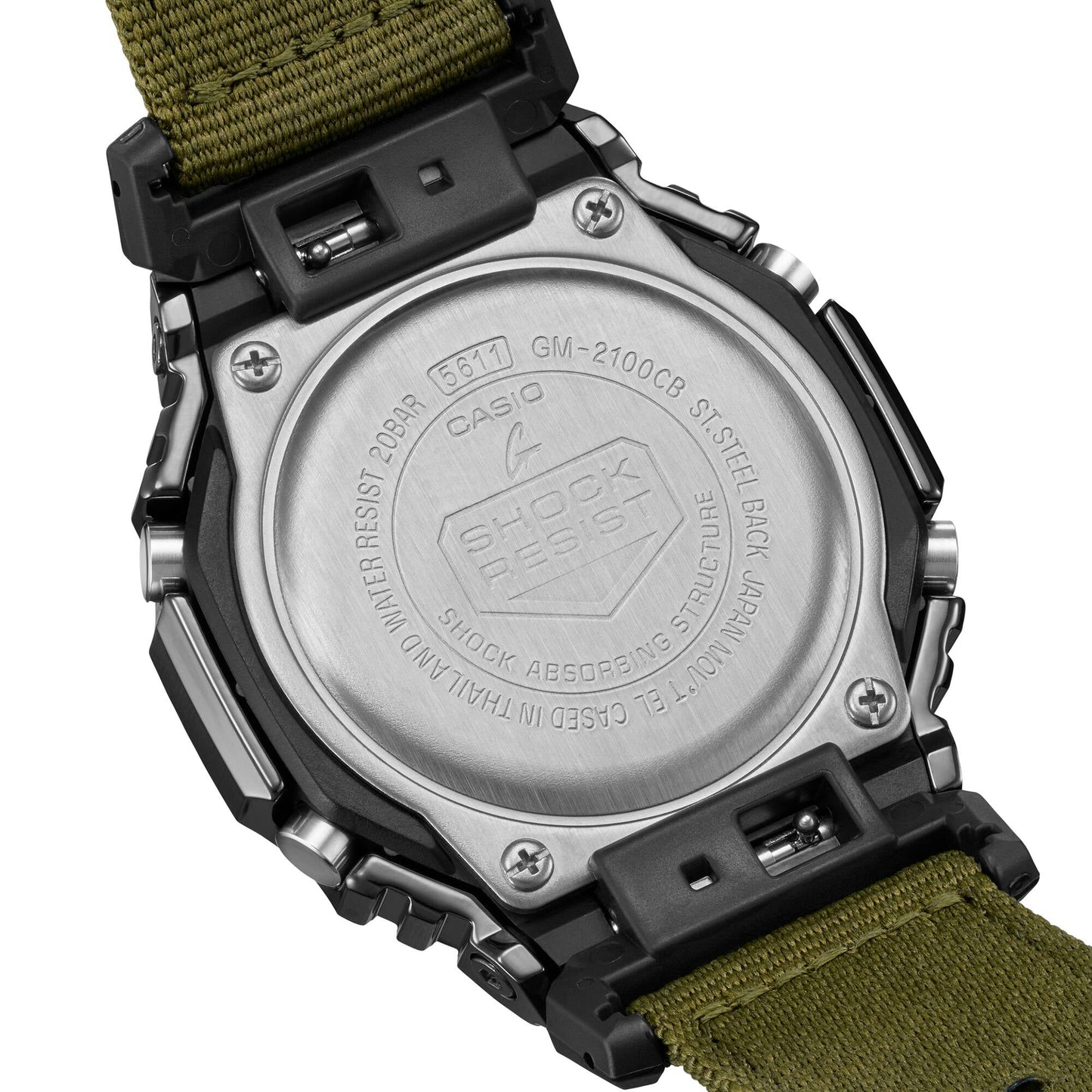 Reloj G-Shock edición Utility Metal deportivo correa de tela GM-2100CB-3A