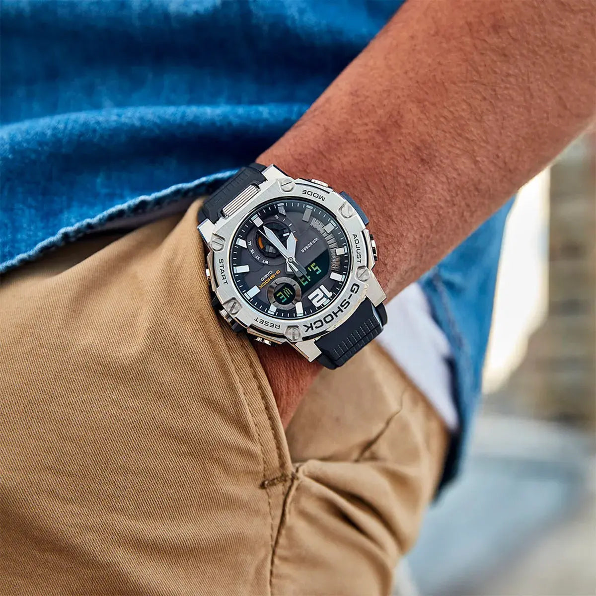 Reloj G-Shock deportivo correa de acero inoxidable GST-B300E-5A