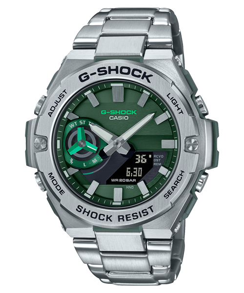 Reloj G-Shock deportivo correa de acero inoxidable GST-B500AD-3A