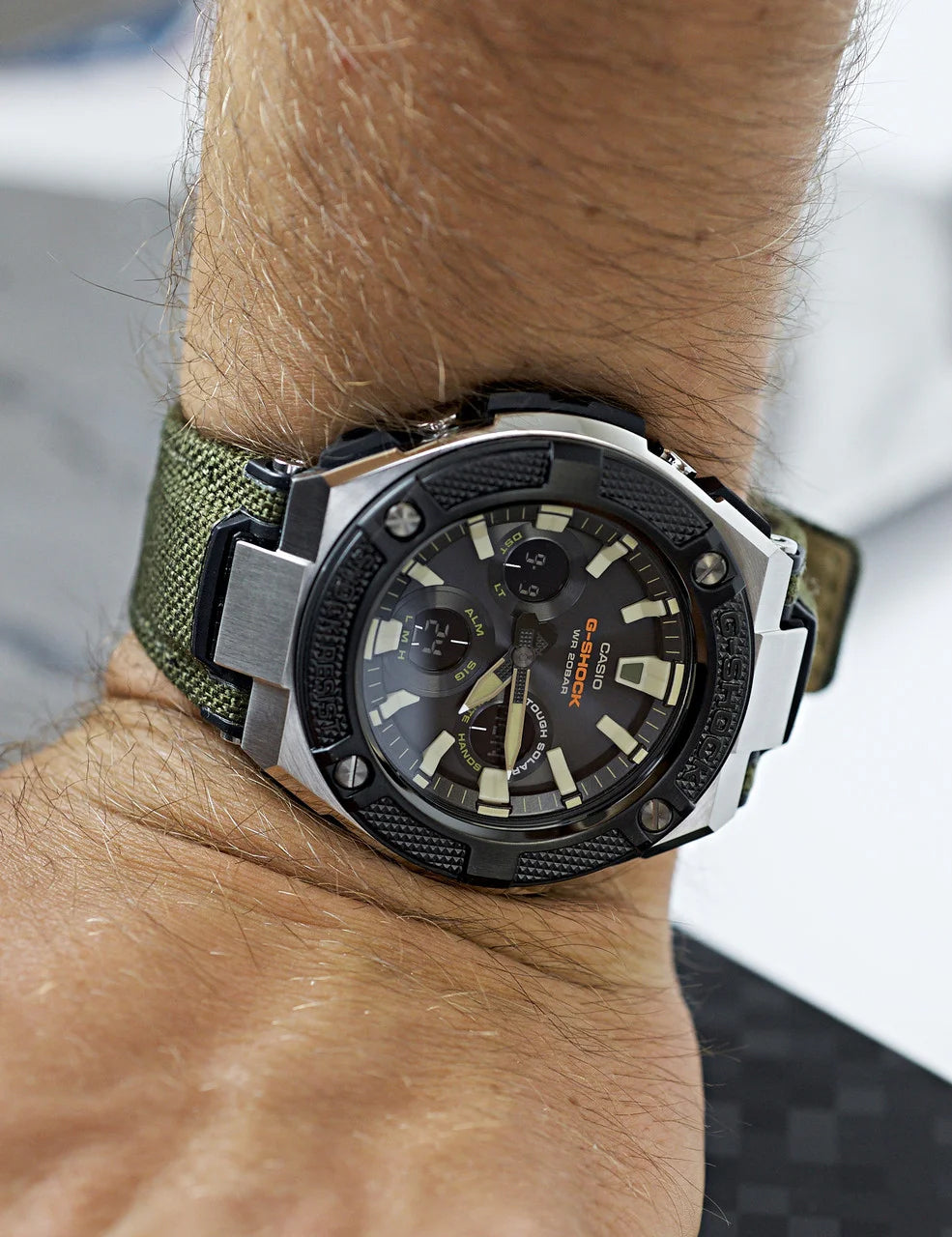 Reloj G-Shock deportivo correa de cuero GST-S330AC-3A