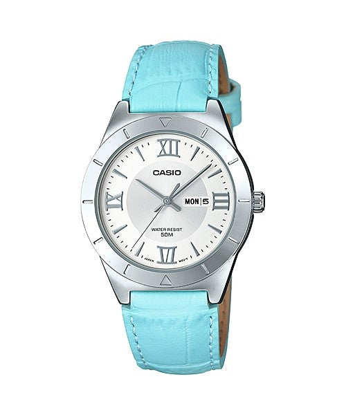 Reloj casual correa de cuero LTP-1410L-7A2V