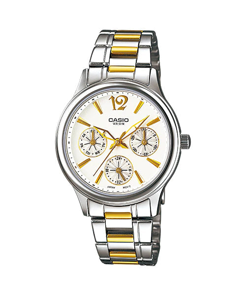 Reloj casual correa de acero inoxidable LTP-2085SG-7AV