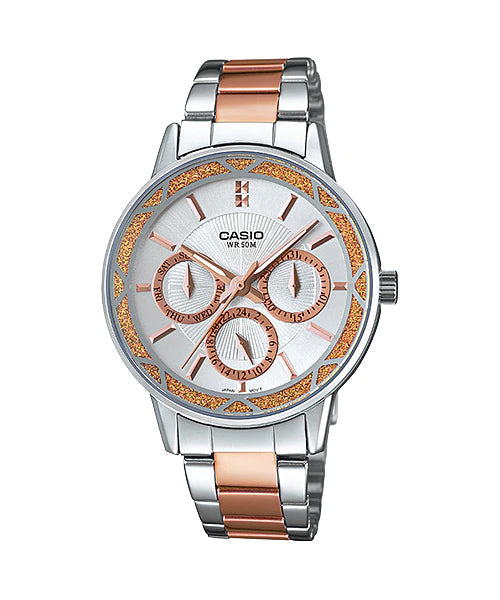 Reloj casual correa de acero inoxidable LTP-2087RG-7AV