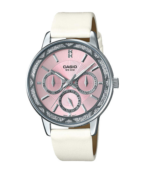 Reloj casual correa de cuero LTP-2087SL-4AV