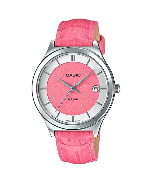 Reloj casual correa de cuero LTP-E141L-4A2V