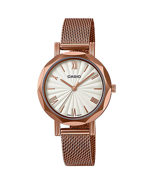 Reloj casual correa de acero inoxidable LTP-E411MR-7A