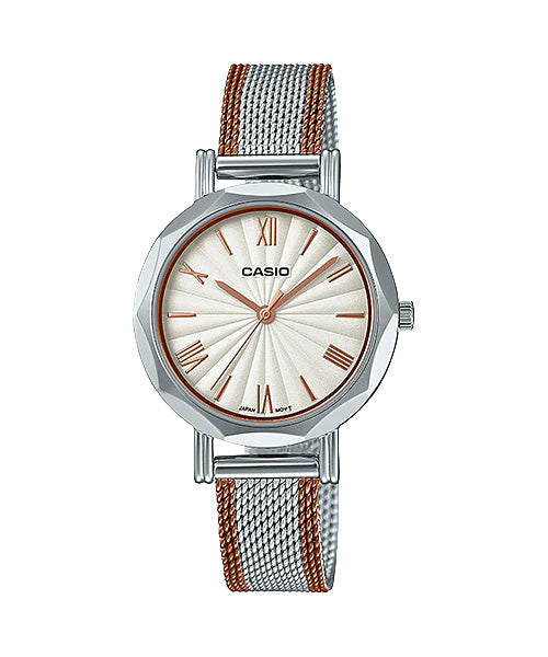 Reloj casual correa de acero inoxidable LTP-E411MSR-7A